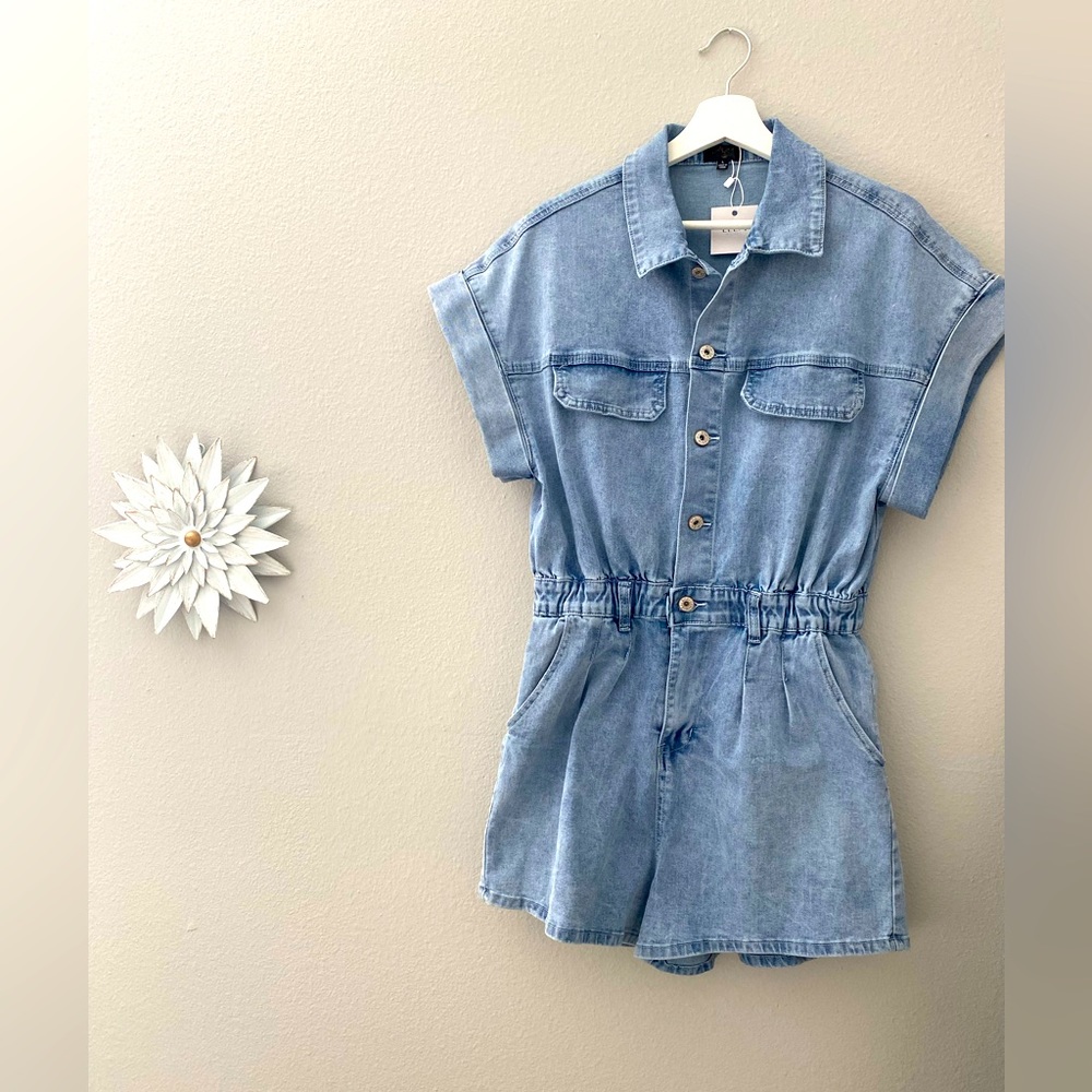 Denim romper